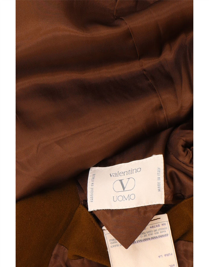 Valentino Mens 2 Button Blazer Jacket IT 52 XL Brown New Wool