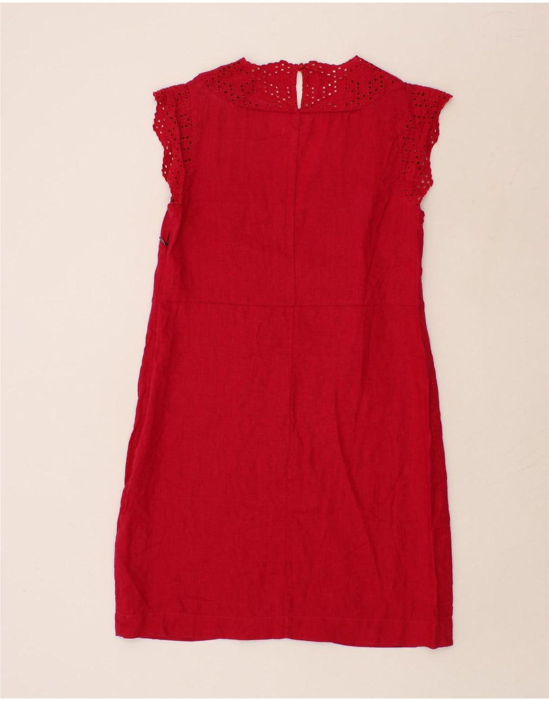 WHITE STUFF Womens Sleeveless Basic Dress UK 12 medium Red Cotton Vintage White Stuff and Second-Hand White Stuff from Messina Hembry 