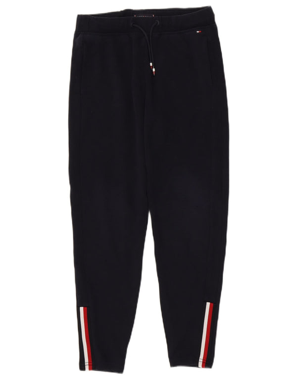 Tommy Hilfiger Boys Tracksuit Trousers 11-12 Years Navy Blue Striped Cotton