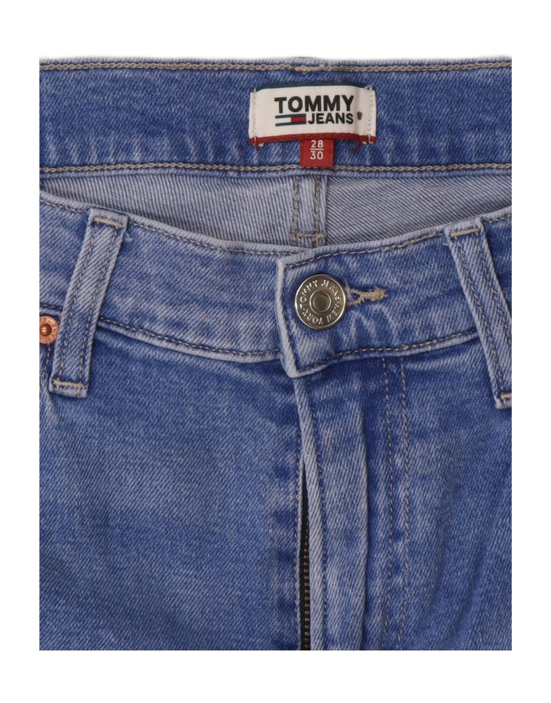 TOMMY HILFIGER Womens Slim Jeans W28 L26 Blue Cotton