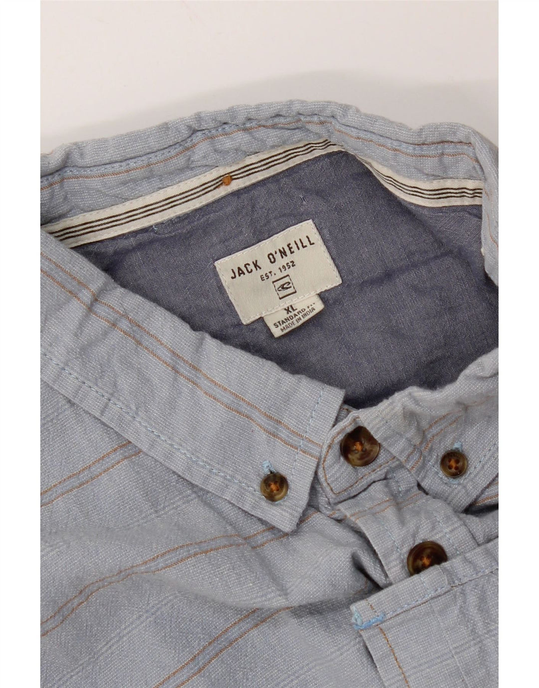O'Neill Herren Kurzarmhemd XL Blau gestreift