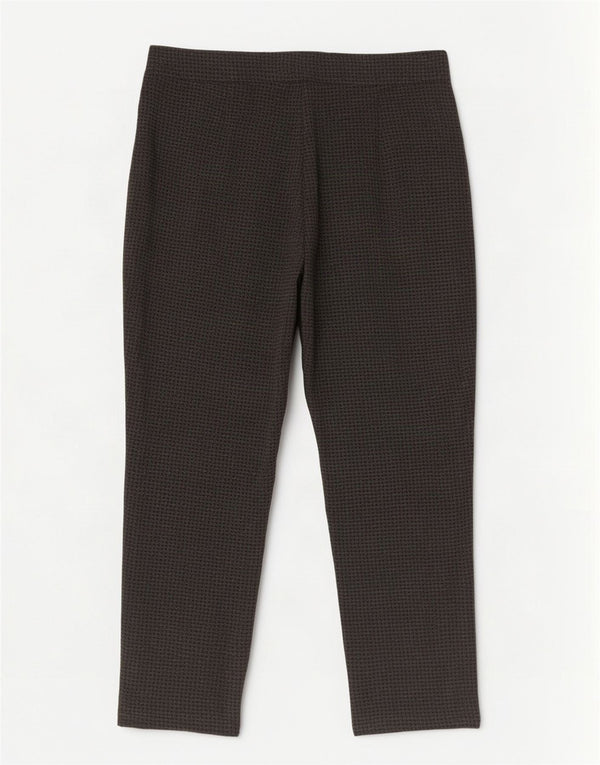 Marks & Spencer Womens Cropped Trousers UK 18 XL W38 L24 Grey Houndstooth