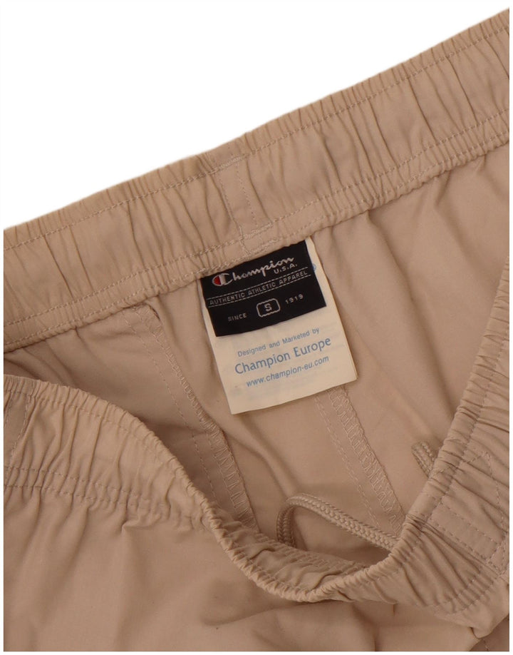 Champion Mens Capri Tracksuit Trousers Small  Beige Cotton