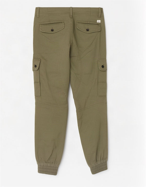 Jack & Jones Mens Paul Tapered Joggers Cargo Trousers W30 L26 Khaki Cotton