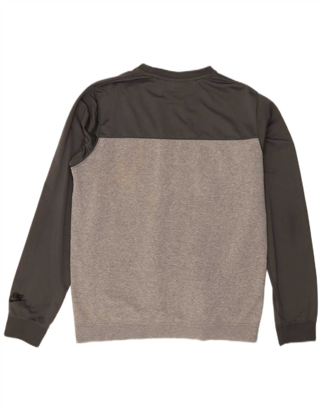 Nike Herre grafisk sweatshirt Jumper Medium Grå Colourblock Bomuld