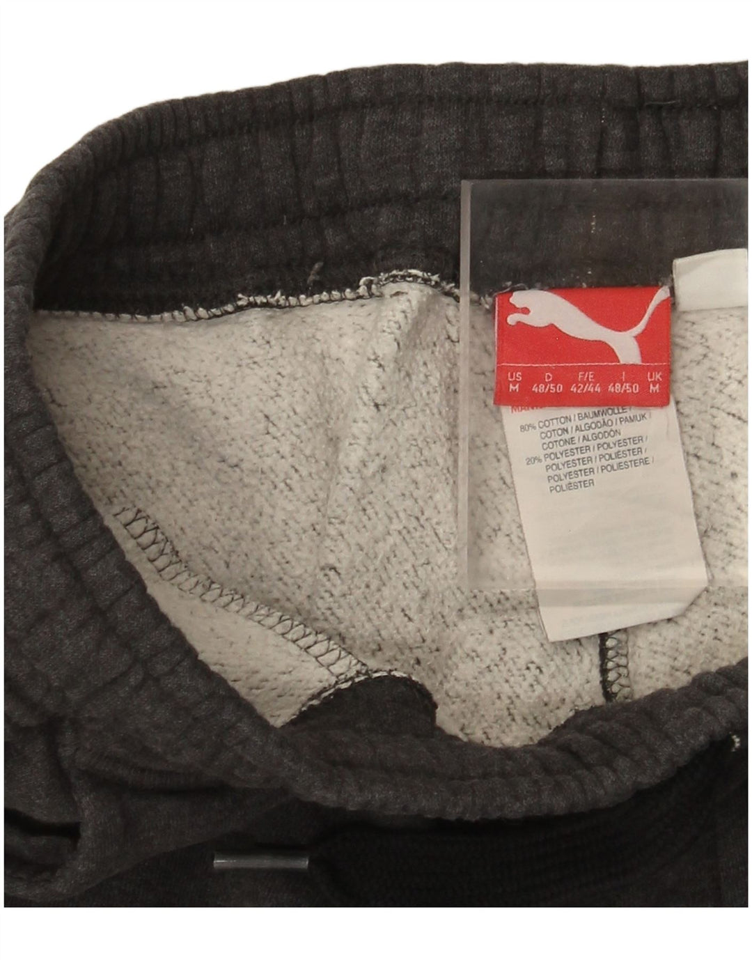 Puma Mens Tracksuit Trousers Medium  Grey Cotton