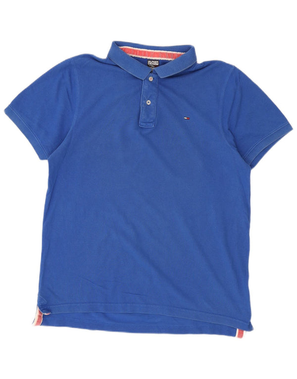 Tommy Hilfiger Mens Polo Shirt 2XL Blue Cotton