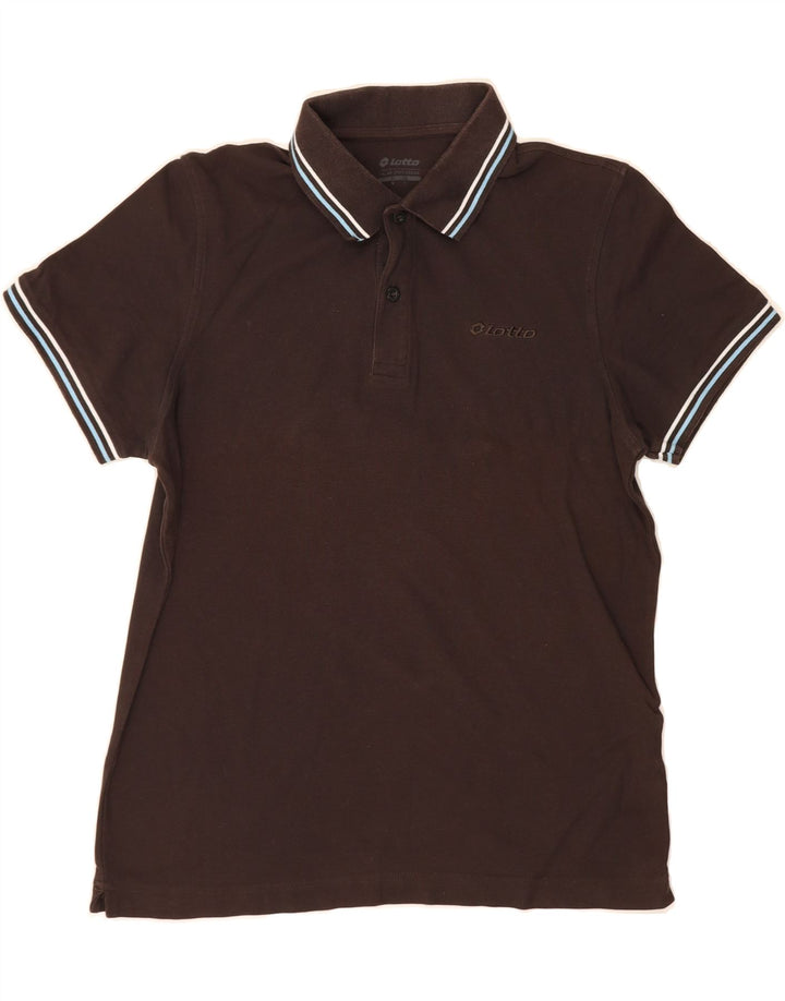 LOTTO Mens Polo Shirt Medium Brown Cotton Vintage Lotto and Second-Hand Lotto from Messina Hembry 