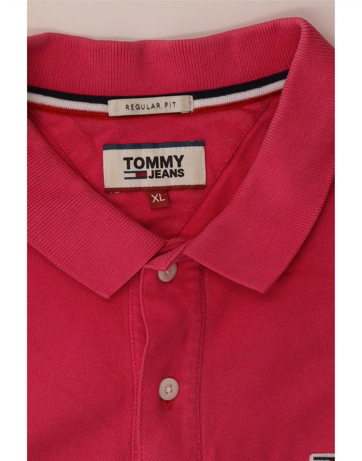 Tommy Hilfiger Mens Regular Fit Polo Shirt XL Pink