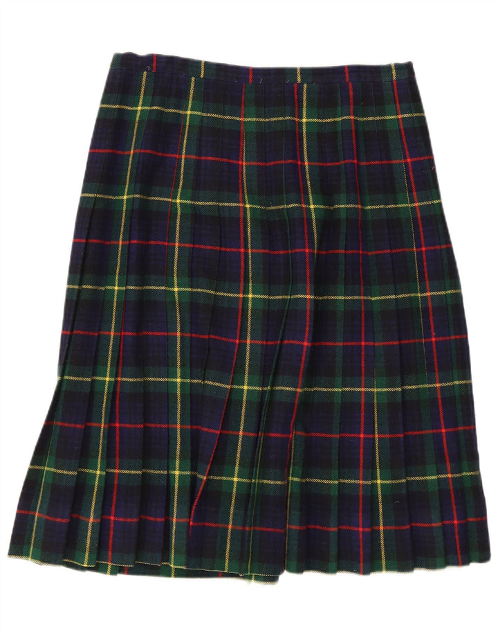 Gonna a portafoglio da donna vintage W32 grande motivo a quadri blu navy