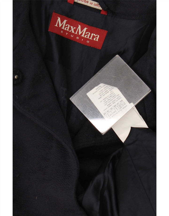 Cappotto da donna Max Mara UK 16 Large in lana vergine blu navy