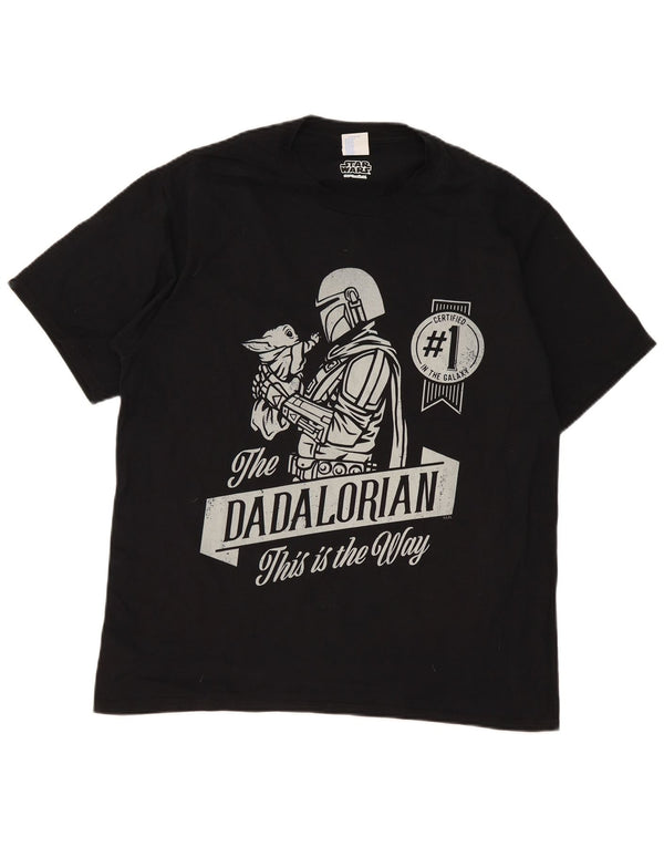 Port & Company Mens Star Wars Graphic T-Shirt Top Large Black Cotton