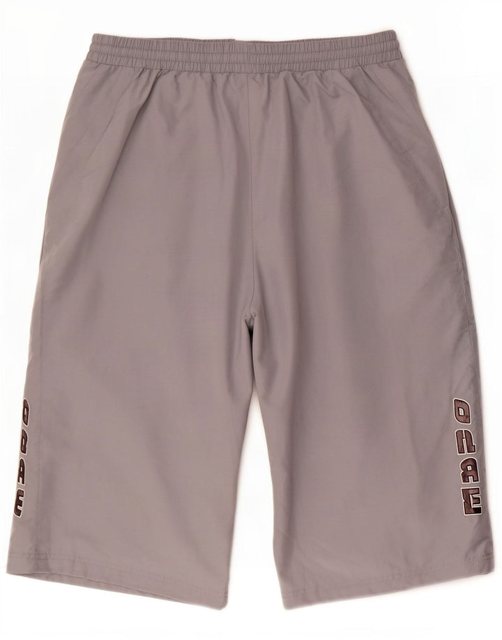 Pantaloncini sportivi Umbro da uomo con grafica Bermuda, grandi, in poliestere grigio