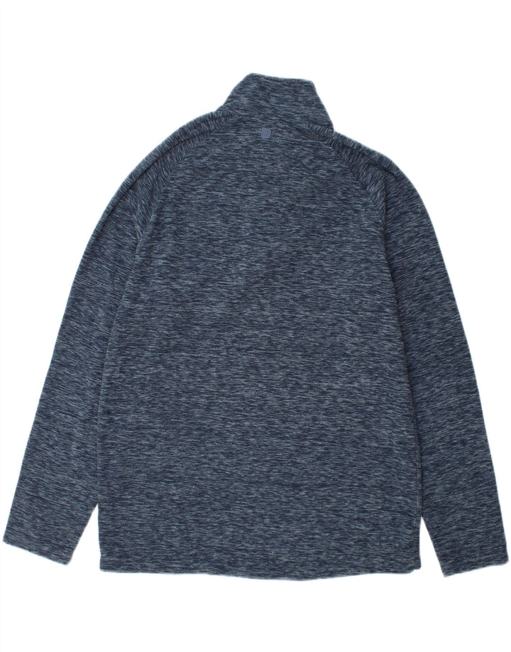 MOUNTAIN WAREHOUSE Mens Zip Neck Fleece Jumper Large Navy Blue Flecked Vintage Mountain Warehouse and Second-Hand Mountain Warehouse from Messina Hembry 
