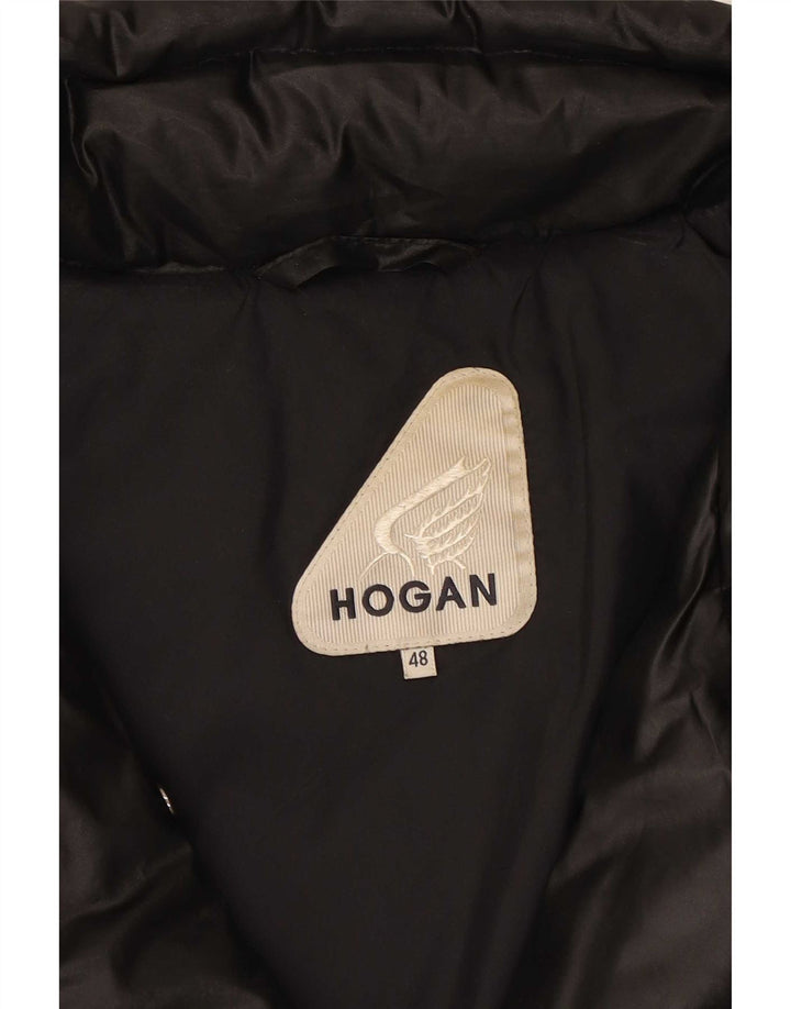 Hogan Womens Padded Coat IT 48 XL Black Polyester