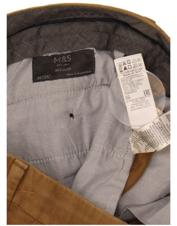 Marks & Spencer Herren-Caprihose, normal, W36, L23, Beige, Baumwolle