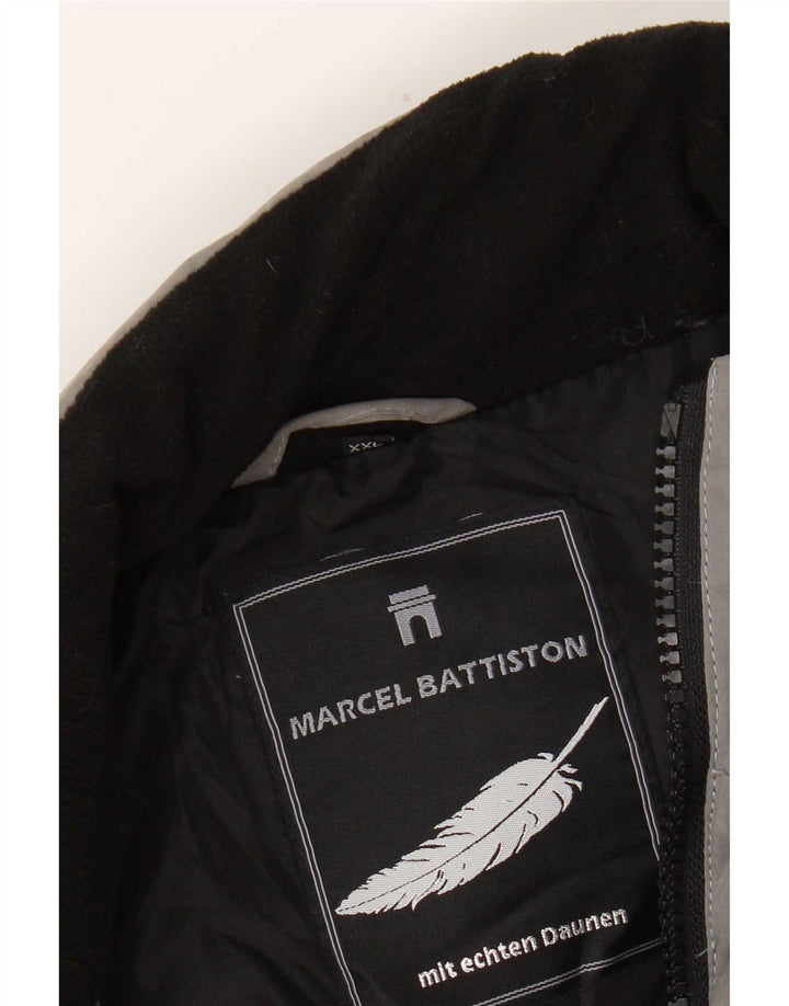 Jaqueta acolchoada masculina Marcel Battiston UK 44 2XL poliéster cinza