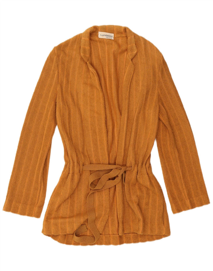 Maglione cardigan lungo da donna Lambers IT 42 Gessato arancione medio
