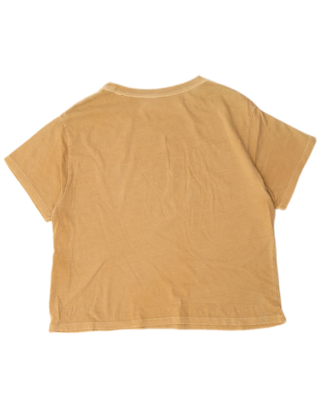 Levi's Womens T-Shirt Top UK 14 Medium Beige Cotton