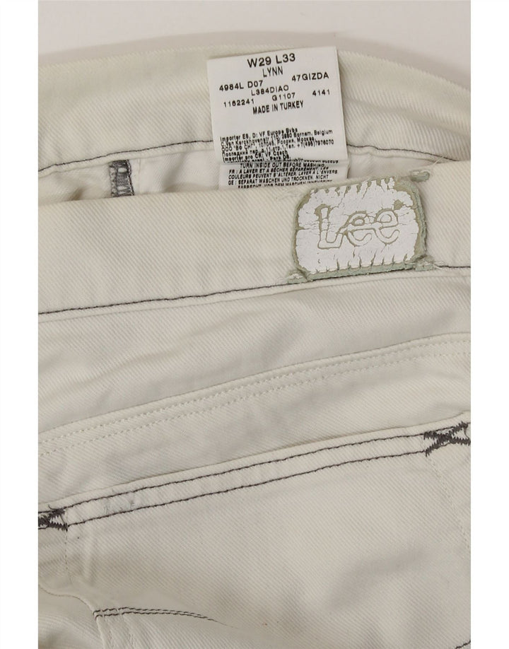 Lee Womens Lynn Slim Jeans W29 L33 White Cotton