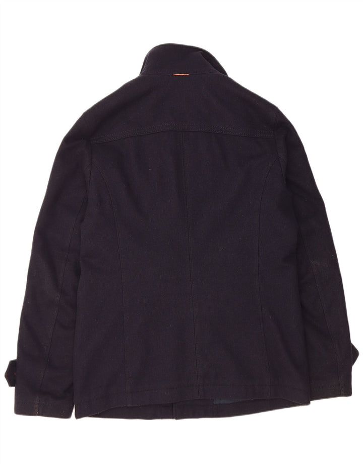 HUGO BOSS Herre Utility Jacket UK 38 Medium Navy Blue Wool