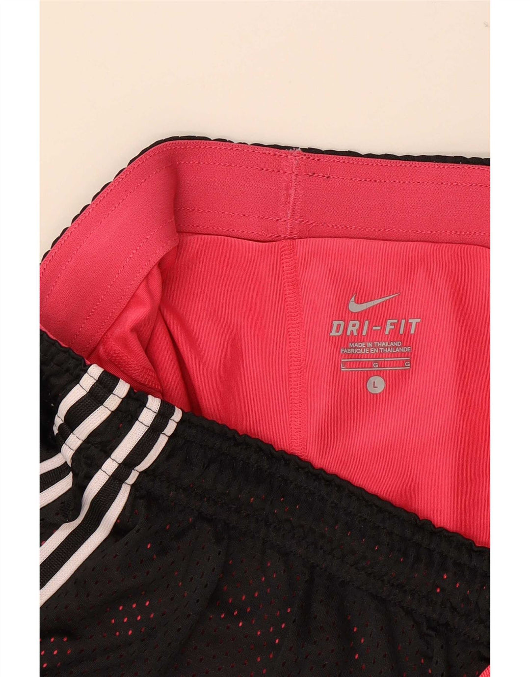 Nike Womens Dri Fit Sport Shorts UK 14 Large Black Polyester