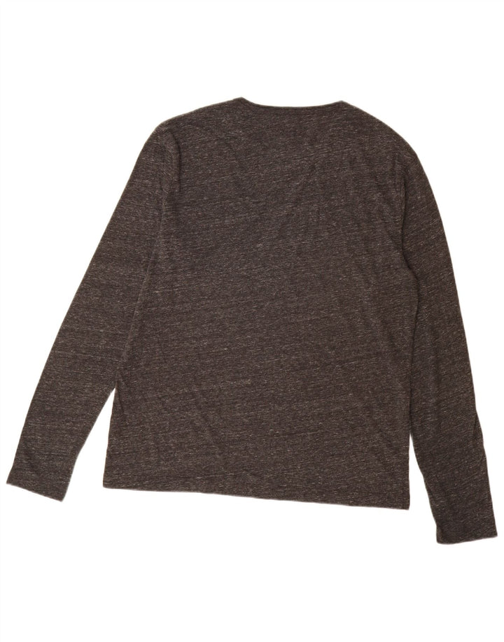 Camiseta Jack Wills para hombre de manga larga de algodón moteado en gris medio