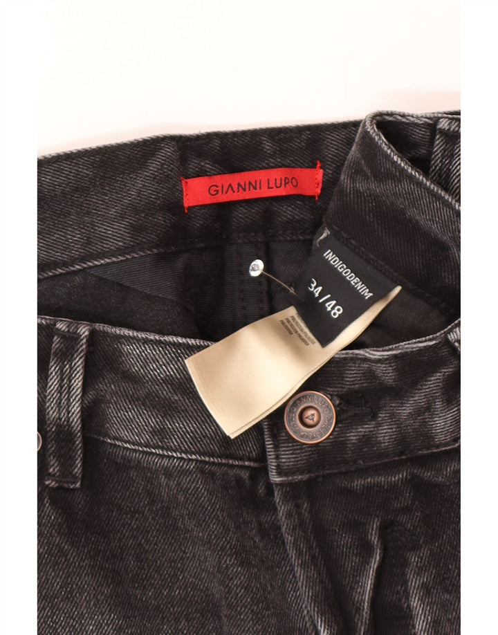 Gianni Lupo Mens Bruce Distressed Slim Jeans IT 48 Medium W34 L30 Grey