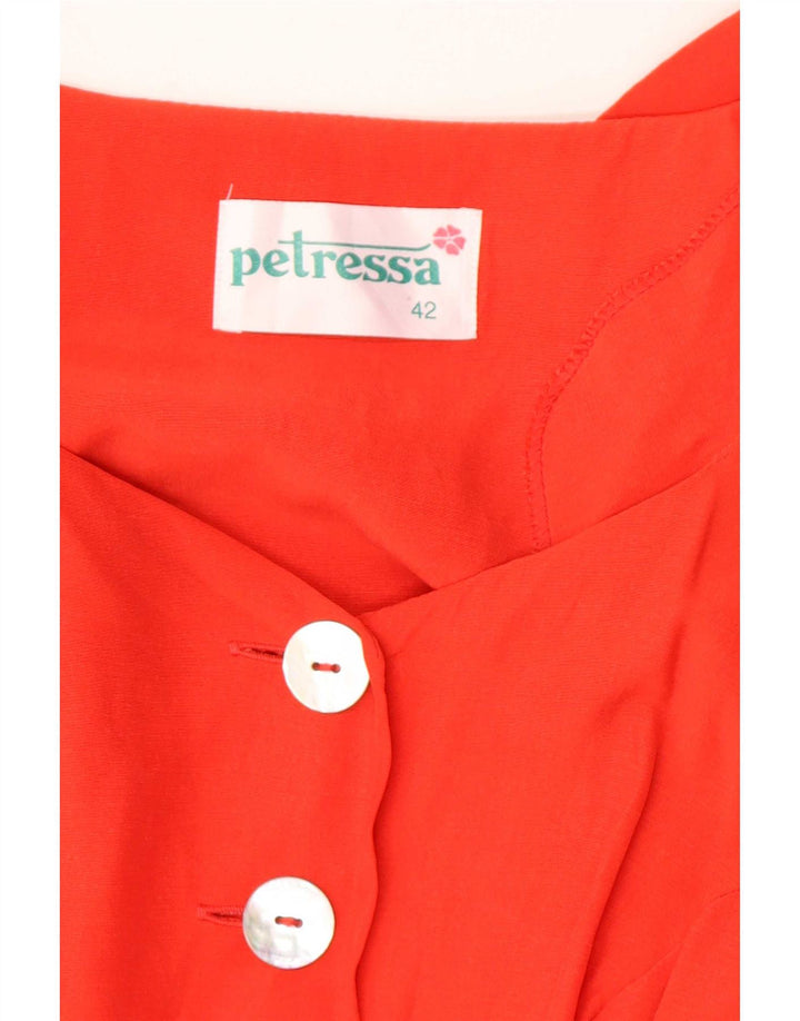 Petressa Womens Short Sleeves Maxi Dress IT 42 Medium Orange