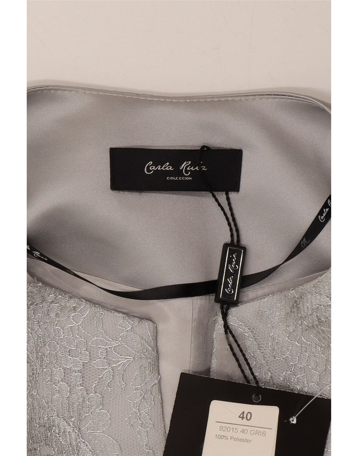 CARLA RUIZ Womens 2 Button 2 Piece Set EU 40 Medium Grey