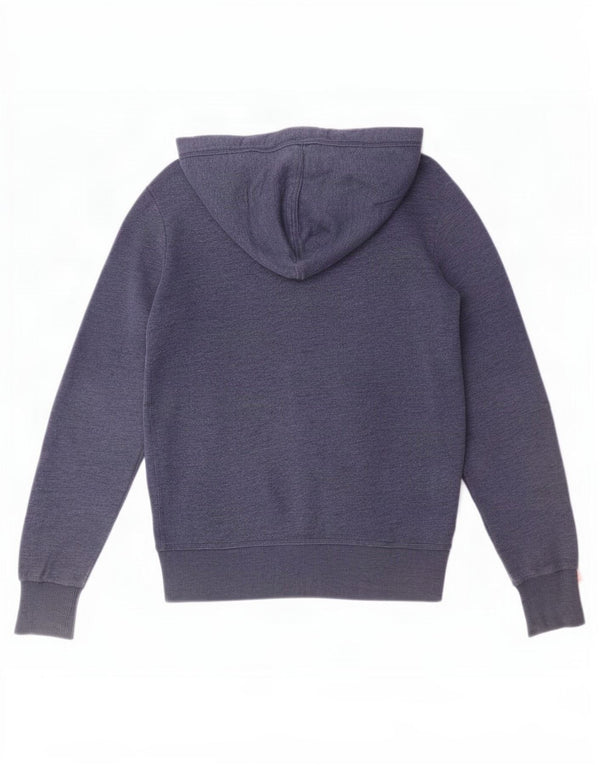 Superdry Mens Zip Hoodie Sweater Small Blue Cotton