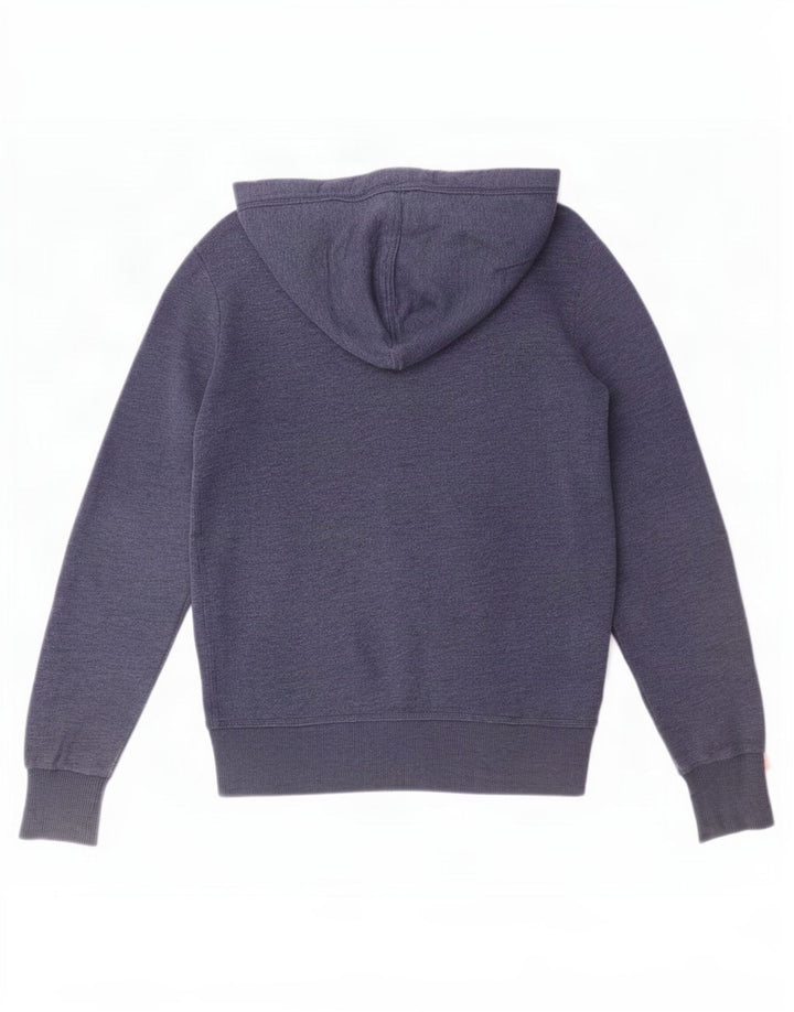 Superdry Pull à capuche zippé en coton bleu petit pour homme