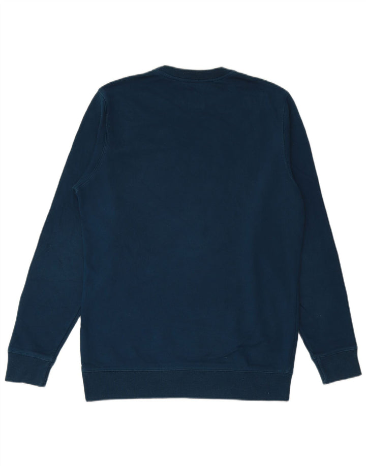 VANS Mens Graphic Sweatshirt Jumper Small Blue Cotton
