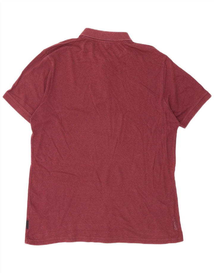 Bench Mens Polo Shirt XL Burgundy Cotton
