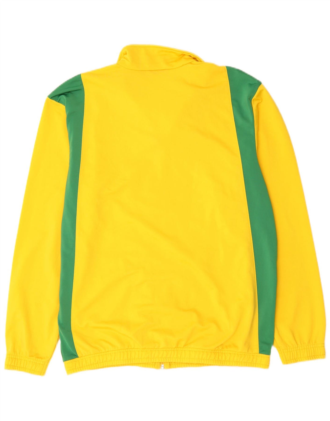 Puma Herren-Trainingsanzugoberjacke aus mittelgelbem Colourblock-Polyester