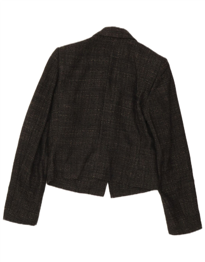 Giacca blazer a 3 bottoni da donna Kenzo EU 38 Lana screziata marrone medio