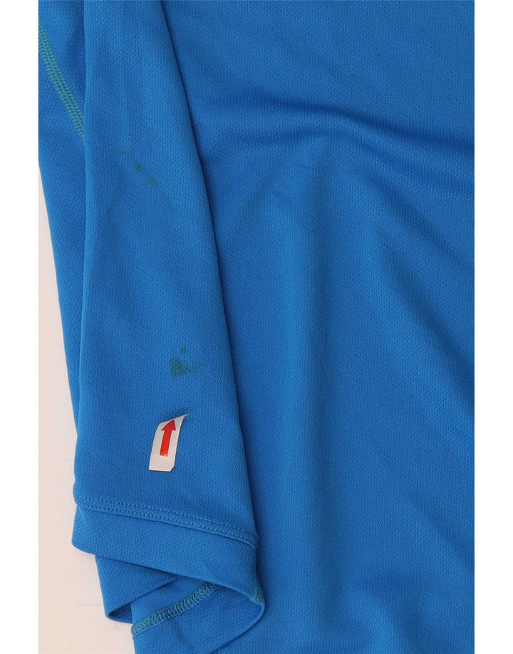 Nike Mens Dri Fit Camiseta Top Médio Azul Poliéster