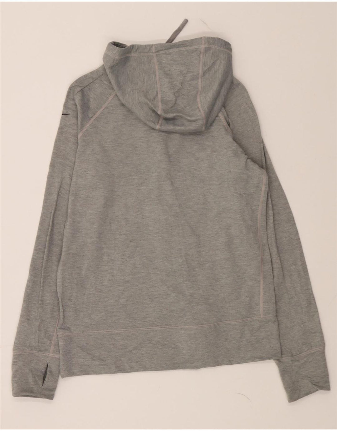 NIKE Womens Dri Fit Zip Hoodie Sweater UK 16 Large Grey Polyester Vintage Nike and Second-Hand Nike from Messina Hembry 