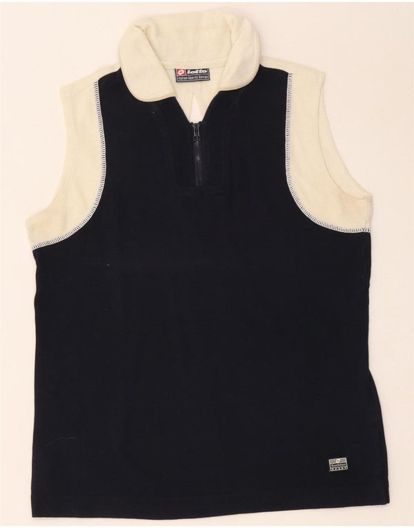 Polo senza maniche da donna Lotto UK 10 Small Cotone color block blu navy