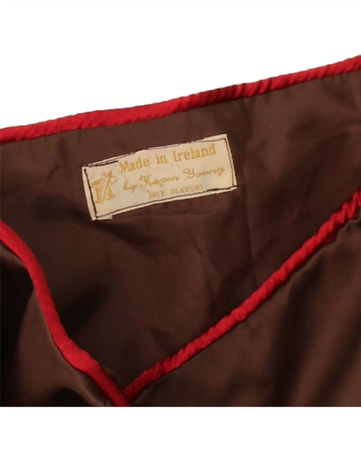 VINTAGE Womens Strapless Dress UK 12 Medium Brown Vintage Vintage and Second-Hand Vintage from Messina Hembry 