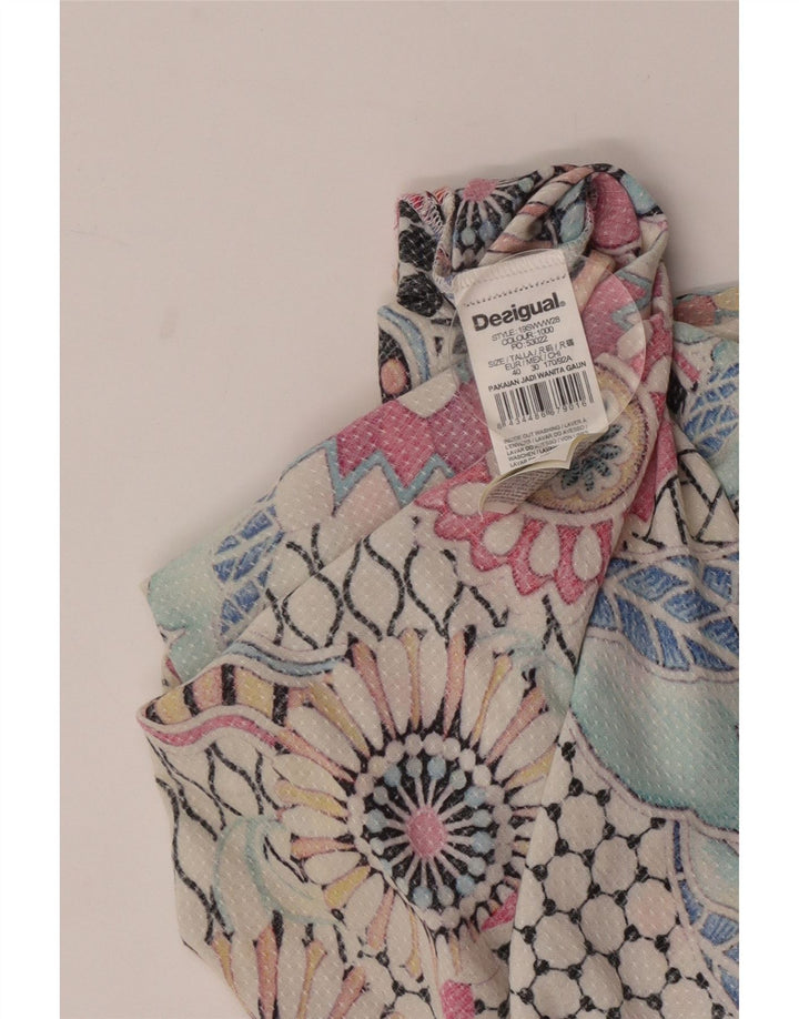 Desigual Womens 3/4 Sleeve Maxi Dress EU 40 Medium Multicoloured Floral