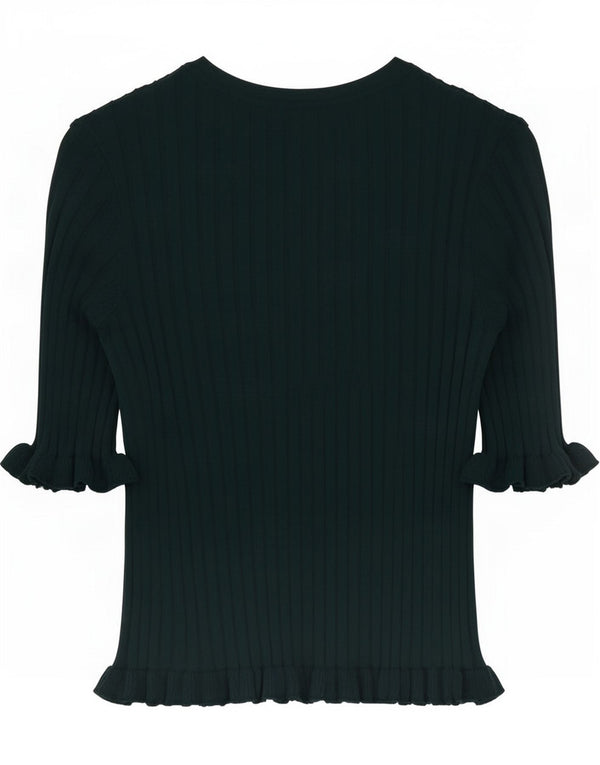 Bluză Crop Top Femei Zara UK 8 Small Green Viscose