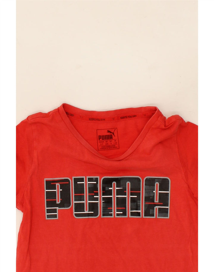 PUMA Boys Graphic T-Shirt Top 7-8 Years  Red Vintage Puma and Second-Hand Puma from Messina Hembry 