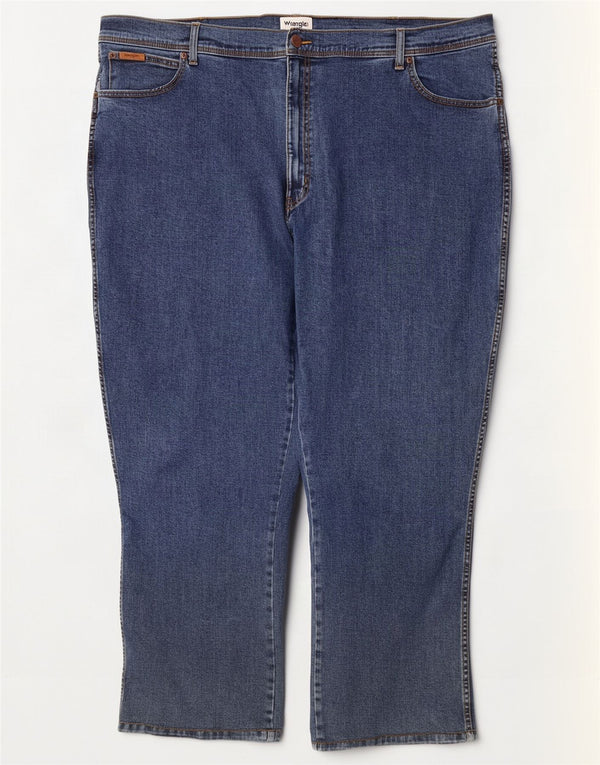 Wrangler Mens Texas Straight Jeans W50 L32 Blue Cotton