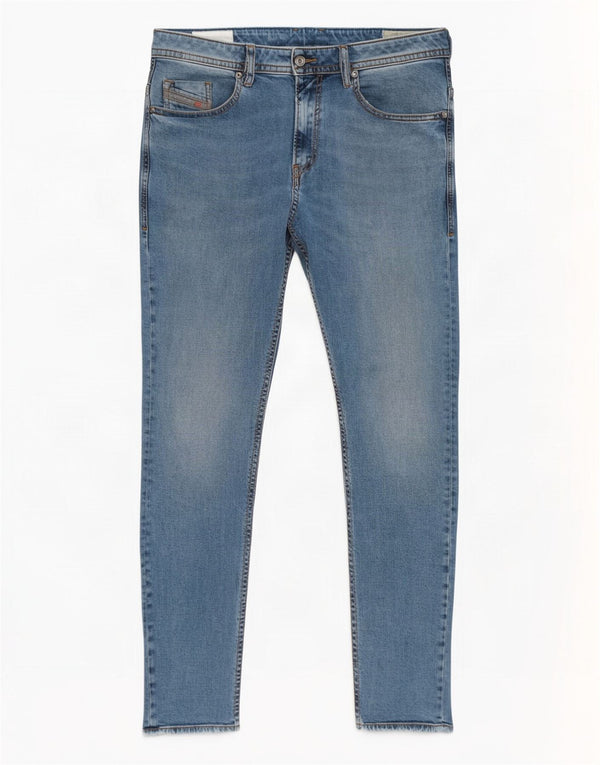 Diesel Mens Thommer Slim Skinny Jeans W33 L32 Blue Cotton