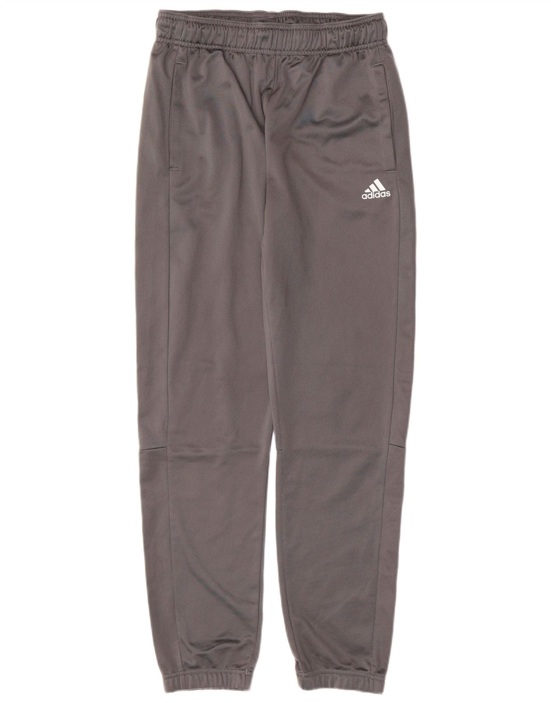 ADIDAS Boys Tracksuit Trousers Joggers 13-14 Years Grey Polyester