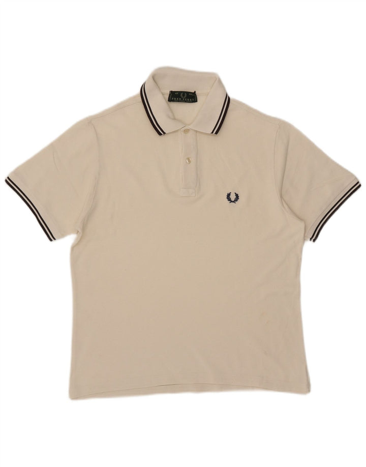 Męska koszulka polo Fred Perry, średnia biała bawełna