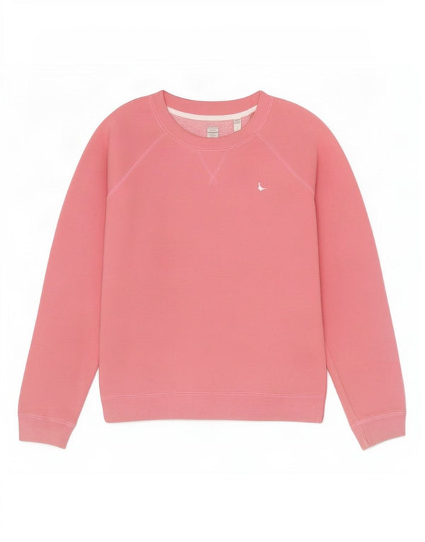 Jack Wills Dame Oversized Sweatshirt Jumper UK 8 Small Pink Bomuld