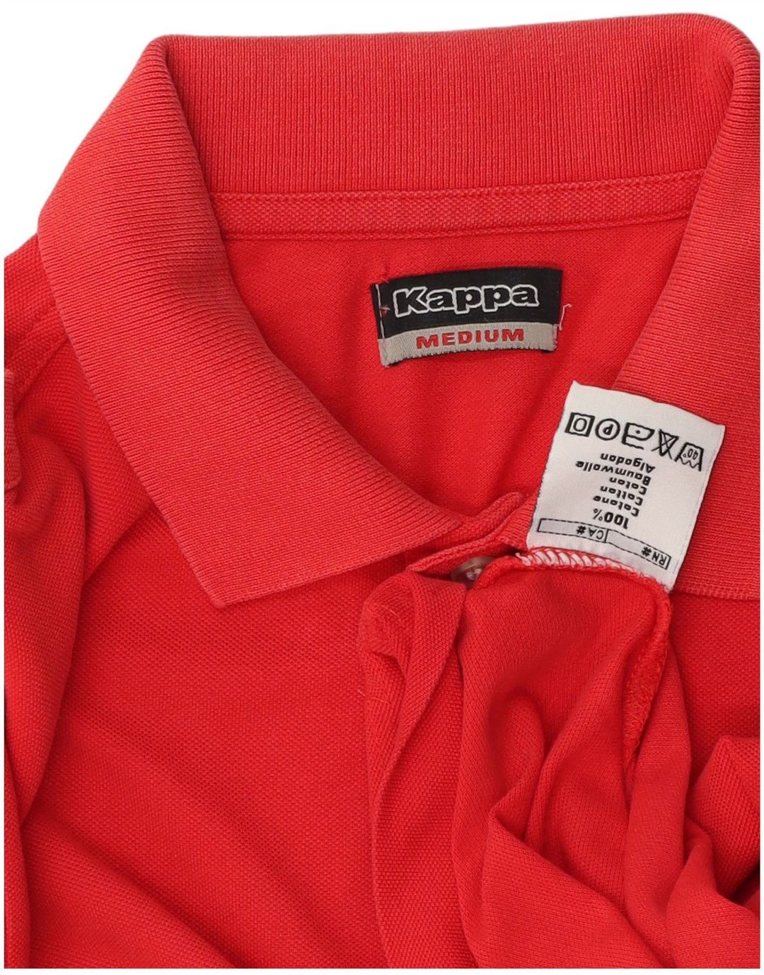 Kappa Mens Polo Shirt Medium Red Cotton