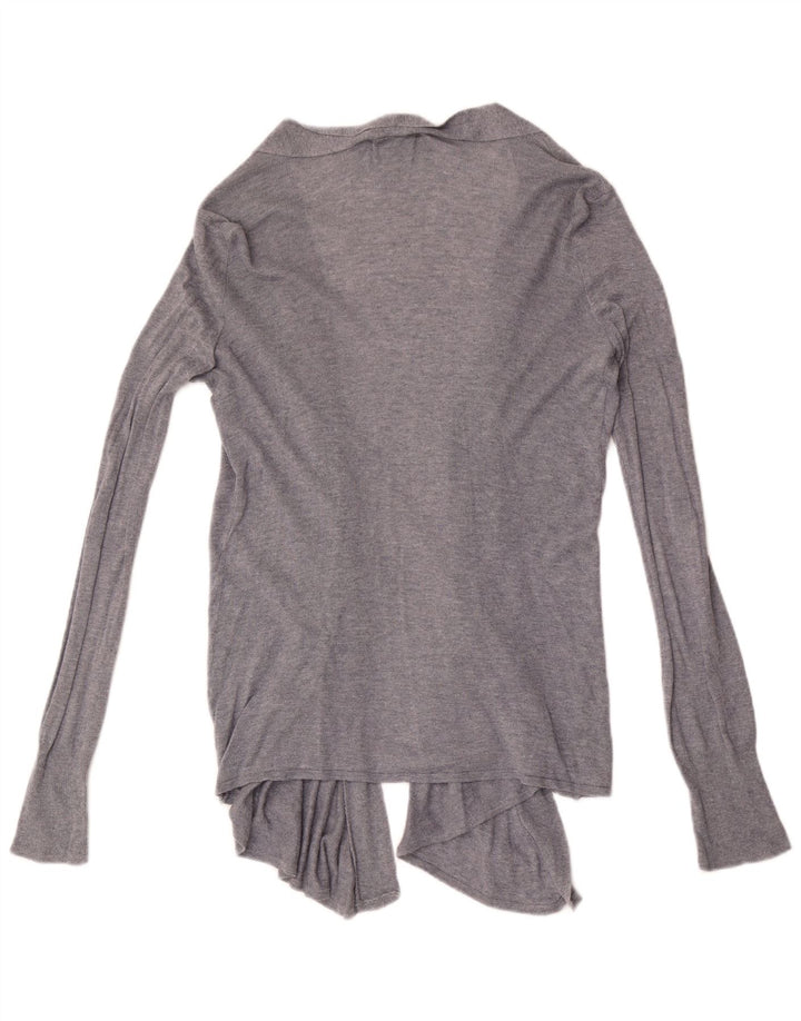Zara Womens Open Cardigan Sweater UK 12 Medium Grey